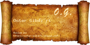 Oster Gibárt névjegykártya